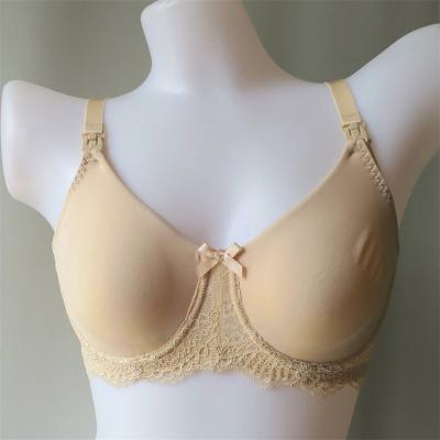 China Queena Lace Breathable Women Breastfeeding Maternity Nursing Bras With Nonpadding Yarn for sale