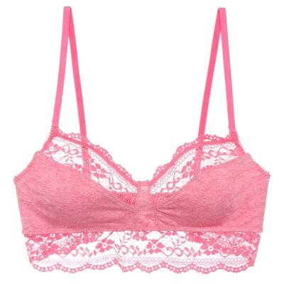 China Cotton QUICK DRY Lace OEM Bralette Wireless Soft Cup Bra For Women Girls Lingerie for sale