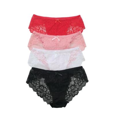 China OEM New Design Fashion Sexy Breathable Lace Cotton Brief Bikini For Women Ladies Girls for sale