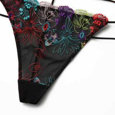 China Wholesale new arrival sexy colorful QUICK DRY embroider fashion G-string clips for sale