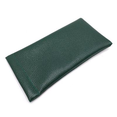 China Fashionable .eco-friendly PU Leather Glasses Eyewear Packaging Box Pouch Sunglasses Pouch Bag With Spring Top for sale