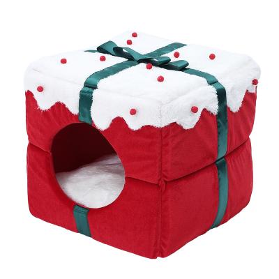 China Sustainable Removable And Washable Seal Cotton Made Christmas Pet Four Season House for sale