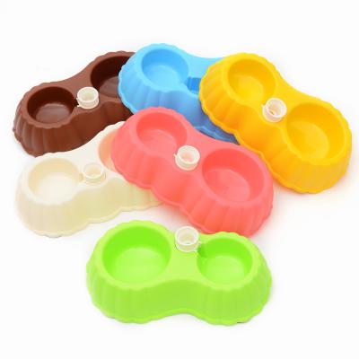 China Zhejiang Viable Import PP Resin Small Pumpkin Double Mouth Dog Bowl Top Selling Dog Bowl for sale