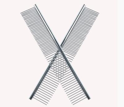 China New Product Ideas 2021 Sustainable Stainless Steel Straight Grooming Comb For Pets for sale