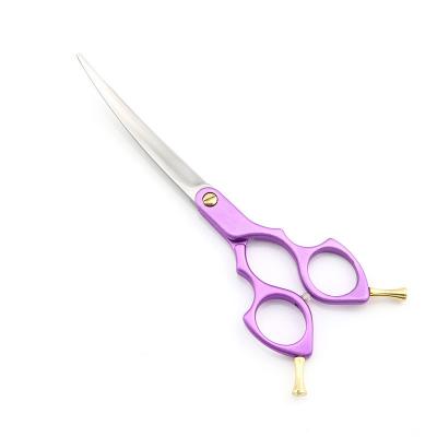 China Small Animals Pet Grooming Scissors Professional Super Lightweight Bending Scissors for sale