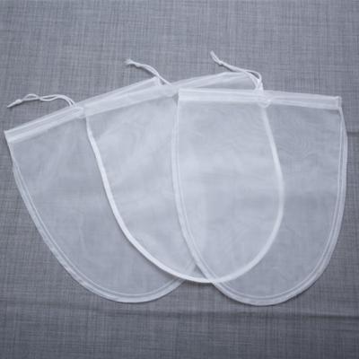 China Reusable nylon milk nut milk bag food grade mesh drawstring bag small mesh nut milk bag with good quality for sale