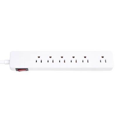 China ETL&cETL Residential / General Purpose Listed 6 Wide Spaced Basic Outlets With Switch Power Strip Lit for sale