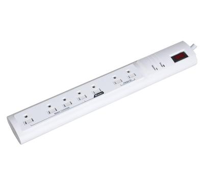 China Residential/General Purpose ETL&cETL Listed 1 Master 4 Slaves 2 Normal Lit Energy Saving Indicator 1200J Surge Protector Power Strip With Safety Cover for sale