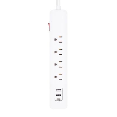 China Residential / General Purpose ETL&cETL Listed Charging Type C Power Outlets 2 USB-A 4 Ports USB Strip for sale