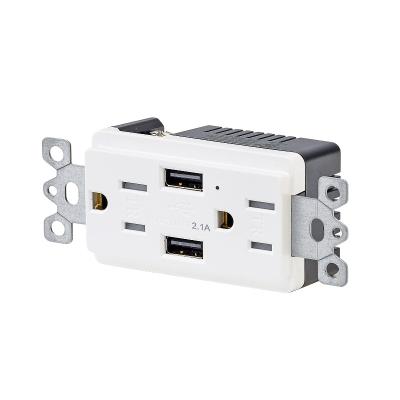 China Residential / General Purpose ETL and cETL 5V 2.1A USB Charger Power Socket Wall Listed Block for sale