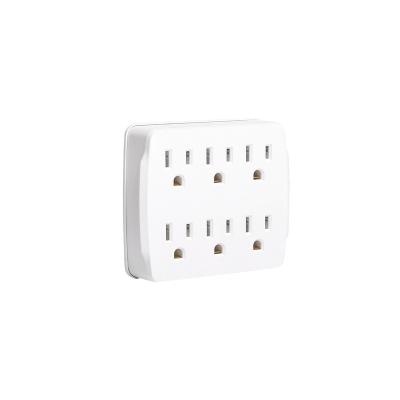 China Residential / General Purpose ETL and cETL Listed 6 Outlet Grounding Wall Adapter for sale