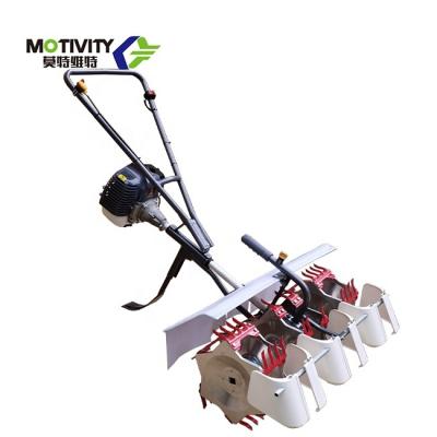 China Plant 3 Row Mini Power Paddy Weeder Cultivator Small Weeder for sale