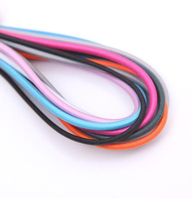 China Suction Viable Adjustable Braided Colorful Flexible Rubber Cords 10cm 25 Yard 1/4 Wide Elastic String Shock Cord Band Cord For Sewing for sale