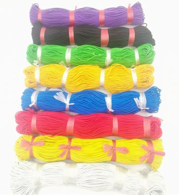 China High Tenacity Flexible Rope Tensile Resistance 3mm 4mm 5mm 10mm Diameter Reflective Bungee 100m Rubber Elastic Belt Thin Elastic Rope for sale