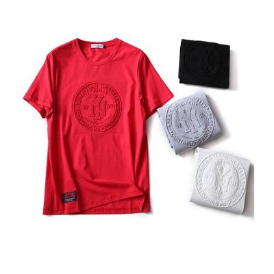 China High Quality Customized 3d Anti-Wrinkle Embossed Embossed 300 Gsm T-shirt Character For Women for sale