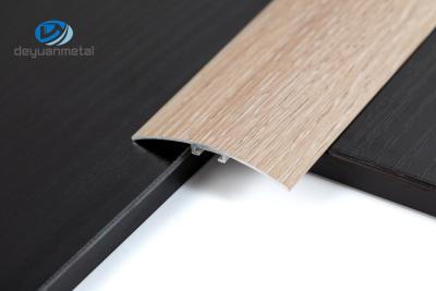 China 6063 Aluminium Tile Trim Threshold Strip Transition Trim Laminate Carpet Surface Treatment Wood Grain for sale