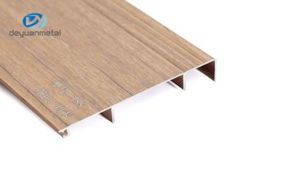 China 6063 Aluminum Skirting Trim Nontoxic Fire Retardant Antiaging Wood Grain Powder Coating for sale