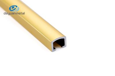 China u-Profilstäbeprofil-strahlendes Gold 10mm Breiten-T6 Aluminiumfür Trennungslinie zu verkaufen