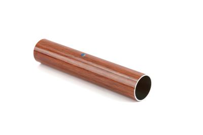 China Antirust 6063 Aluminum Tube , Tempered 3 Inch Aluminum Pipe Wooden Grain for sale