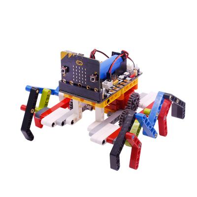 China BBC Micro:Bit Yahboom Building Block Micro:Bit V2 STEM DIY Robot Spider Robot Hexapod Kit for sale