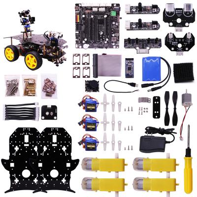 China Yahboom AI Raspberry pi 4 education DIY STEM robot 4WD smart car programming kit for college students raspberry pi robot car for sale