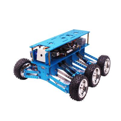 China Yahboom 6WD STEM programmable robot car educational kit with 370 motor and aluminum alloy frame 28*28*16cm for sale