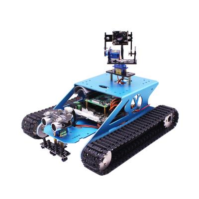 China Toy Yahboom Blue Aluminum Alloy Raspberry Pi Robot Kit With WiFi Educational Video Camera For Raspberry Pi 4B Support APP Remote Control for sale