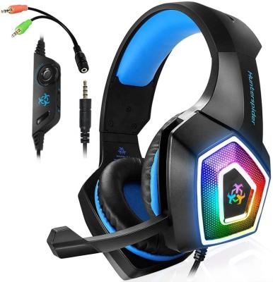 China Ear Hook Gaming Headset With MIC LED Light On Ear Gaming Earphone PS4,3.5mm Wired Gaming Headset For PC Mac Laptop Gamer Headphone for sale