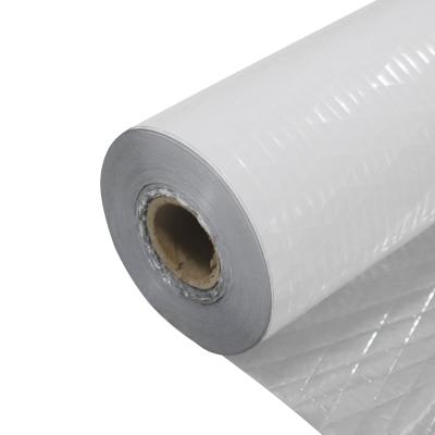 China Industrial Waterproof And Heat Insulation Aluminum Foil White PE Coated Scrim Insulation For Roof for sale