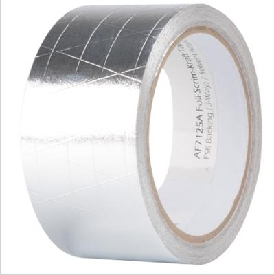 China FSK Conductor And Reinforcement Reinforced HVAC Aluminum Foil Tape Kraft Tape For Waterproof Glass Wool Roof Material for sale