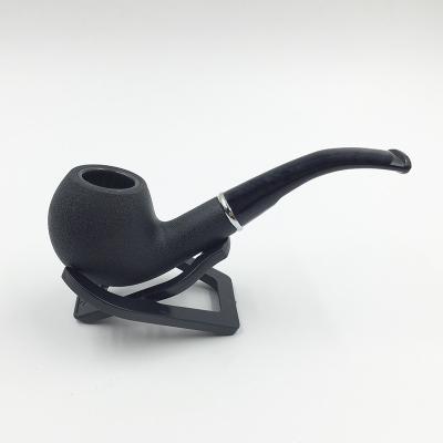 China Custom Wholesale Modern Popular Black Logo Resin Handmade Tobacco Smoking Pipes Wooden Pipes for sale