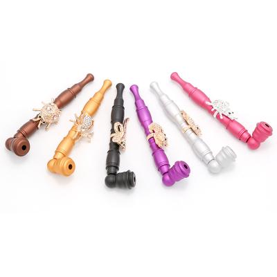 China Minimalist Border Hot Selling Metal Smoking Pipe 130mm Handmade Animal Shaped Cool Tobacco Pipe Wholesale for sale