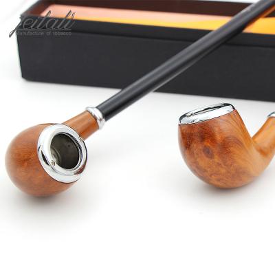 China Wholesale New Resin Long Pipe Weed Minimalist Red Thin Wooden Tobacco Pipe Filter Wood for sale