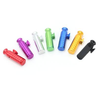 China Flat Mouth Snuff Bullet Nose Smoke Pot Snuff Bottle Cigarette Snuff Pipe Minimalist Metal Bullet Holder Colorful Aluminum Alloy for sale