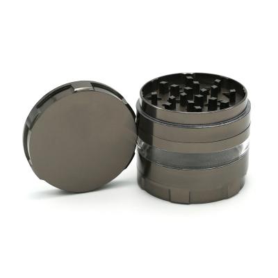 China Visiblewindow Metal Herb Grinder Unique Detachable Screen Smoking PiecesVisible Herbal Window Grinder 4 Custom Logo for sale