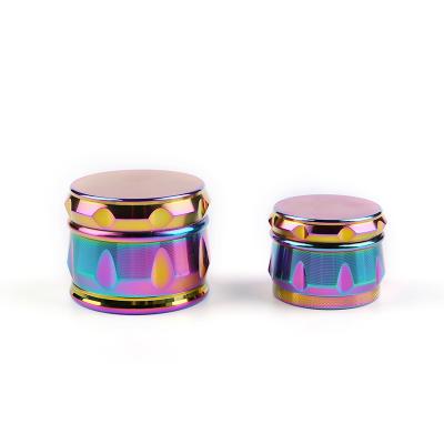 China Metal Zinc Alloy Drum Style Herb Grinder Colorful 4 Layers 63mm Metal Hand Muller Grinder Smoking Pollen Spice Tobacco Crusher for sale