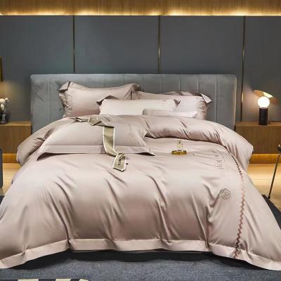 China Factory Wholesale Eco-friendly Anti-static Microfiber Bed Sheet Bedroom Linen Bedding Sets French Linen Bedclothes Set for sale