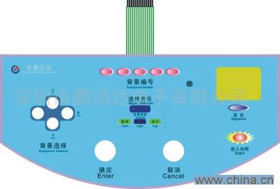 China PET / PC Flexible Membrane Switch Embeded in LED , Rubber Membrane Key Switch for sale