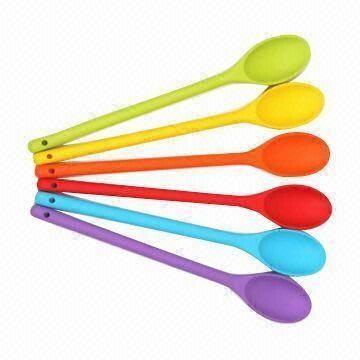 China Funky Promotional Silicone Kitchen Utensils , Colorful Silicone Spoon for sale