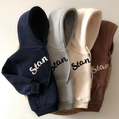 China Mysweeby Autumn Anti-Shrink Children's Casual Hooded Sweatshirts Kids Wear Thick Girls Clothing for sale