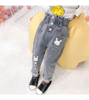 China Mysweeby Girls Winter Kids Jeans Korean Version Windproof Thick Warm Jeans for sale