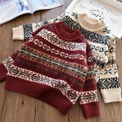 China Mysweeby Anti-wrinkle Autumn Kids Christmas Sweaters Fashion Knitted Daily Girls Sweater Sweaters for sale