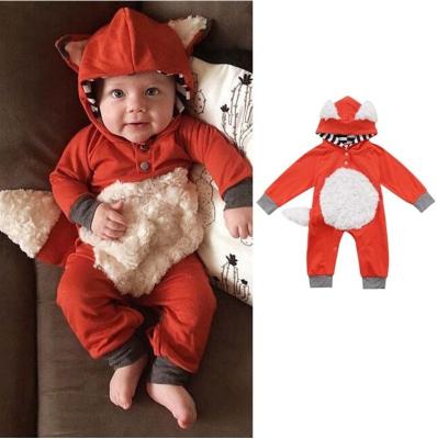 China Mysweeby Casual Baby Clothes Winter Baby Onesie Boys Animal Hooded Rompers for sale