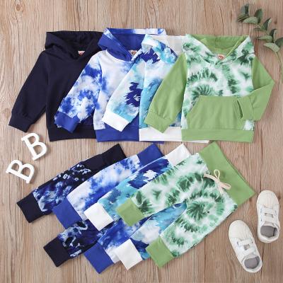 China Mysweeby Autumn Baby Clothes Casual Fashion Baby Boy's Clothing Sets Tie Dye Toddler 2pcs Clothing for sale