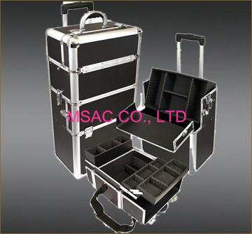 China Aluminum Cases/Aluminum Makeup Cases/Aluminum Trolley Cases/Black Hair Cut Cases for sale