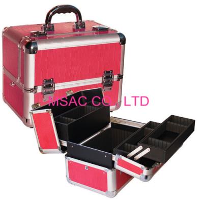 China Aluminum Makeup Cases/Make Up Cases/Black Makeup Cases/Cosmetic Cases/Leather Makeup Cases for sale