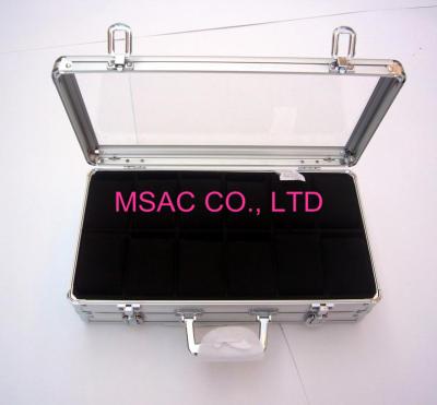 China Watch Carrying Cases/Watch Boxes/ABS Watch Cases/ 12 pcs Watch Cases/Acrylic Watch Cases for sale