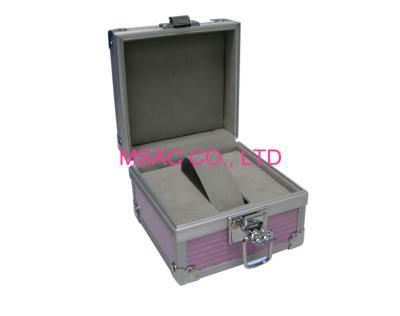 China Aluminum Watch Cases/Watch Carrying Cases/Watch Boxes/ABS Watch Cases/Pink ABS Watch Cases for sale