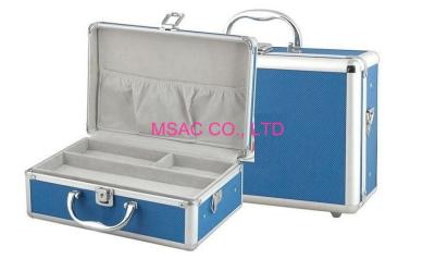 China Blue skin ABS panel first aid kit box with detachable tray inside for sale