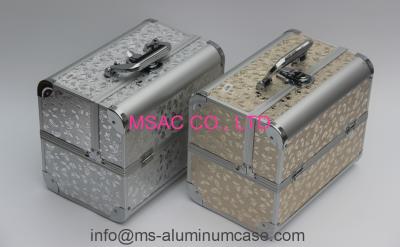 China Black Aluminum Cosmetic Train Cases for sale